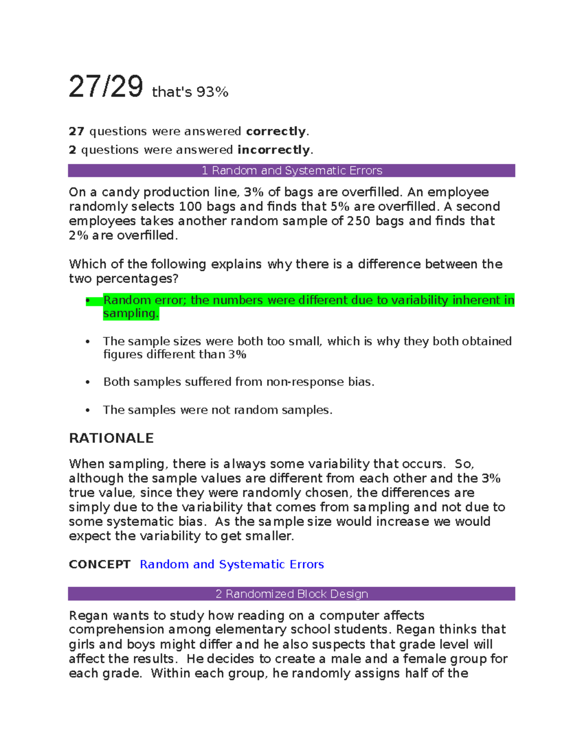 MAT 240 Unit 1 - Milestone 1 Test Review and Rationale - Studocu