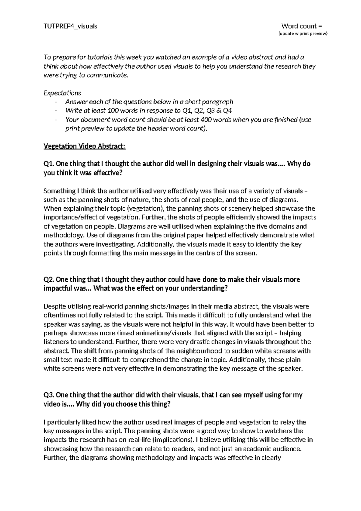 Week7 TP visuals - Week 7 Learning Blog - TUTPREP4_visuals Word count ...