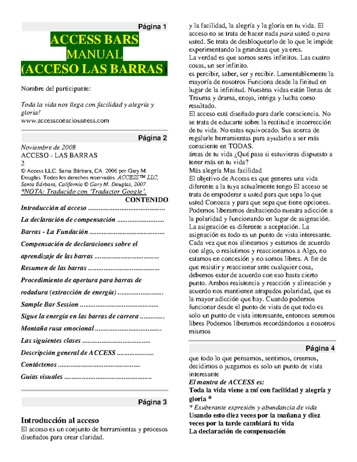 Manual de Acceso a Barras - Guía Completa en Español (PDF) - Studocu