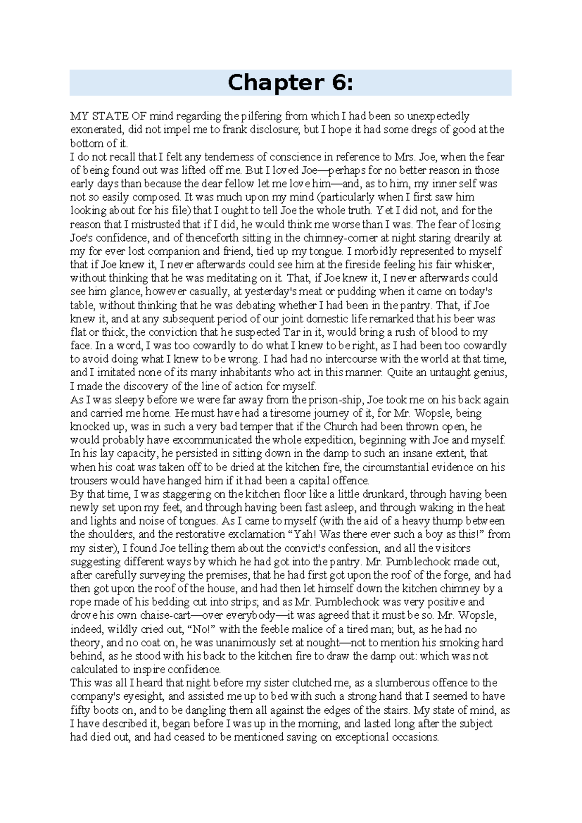 Chapter 6-10: Reflections on Identity and Class in Great Expectations ...