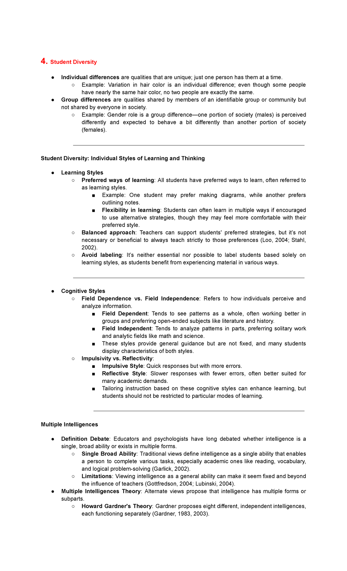 Chapter 4 - ENJOY READINGGG - 4. Student Diversity Individual ...