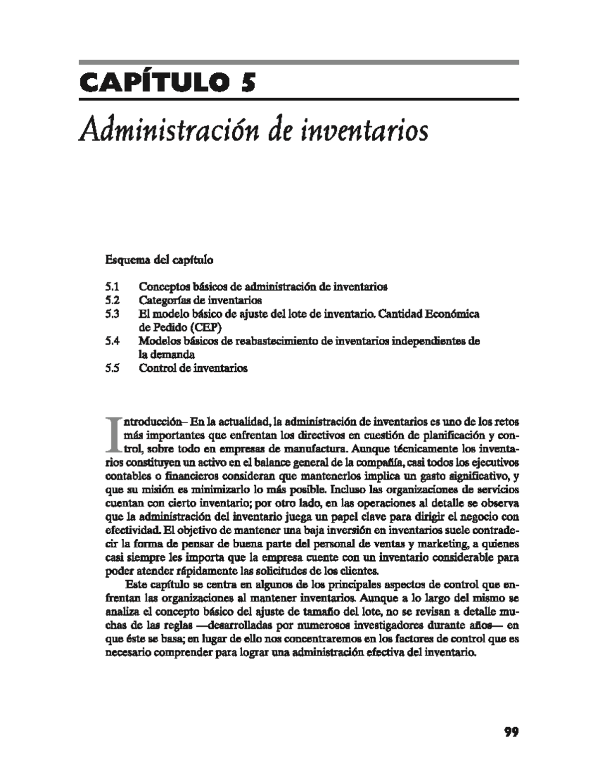 CAPÍTULO 5: Administración de Inventarios - Conceptos y Modelos (36661 ...