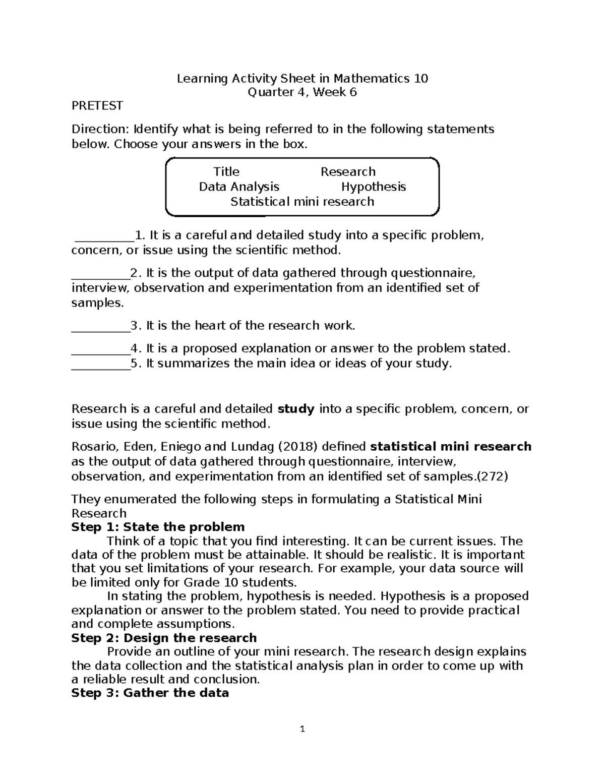 Math10 q4 WEEK-6 - math - Learning Activity Sheet in Mathematics 10 ...