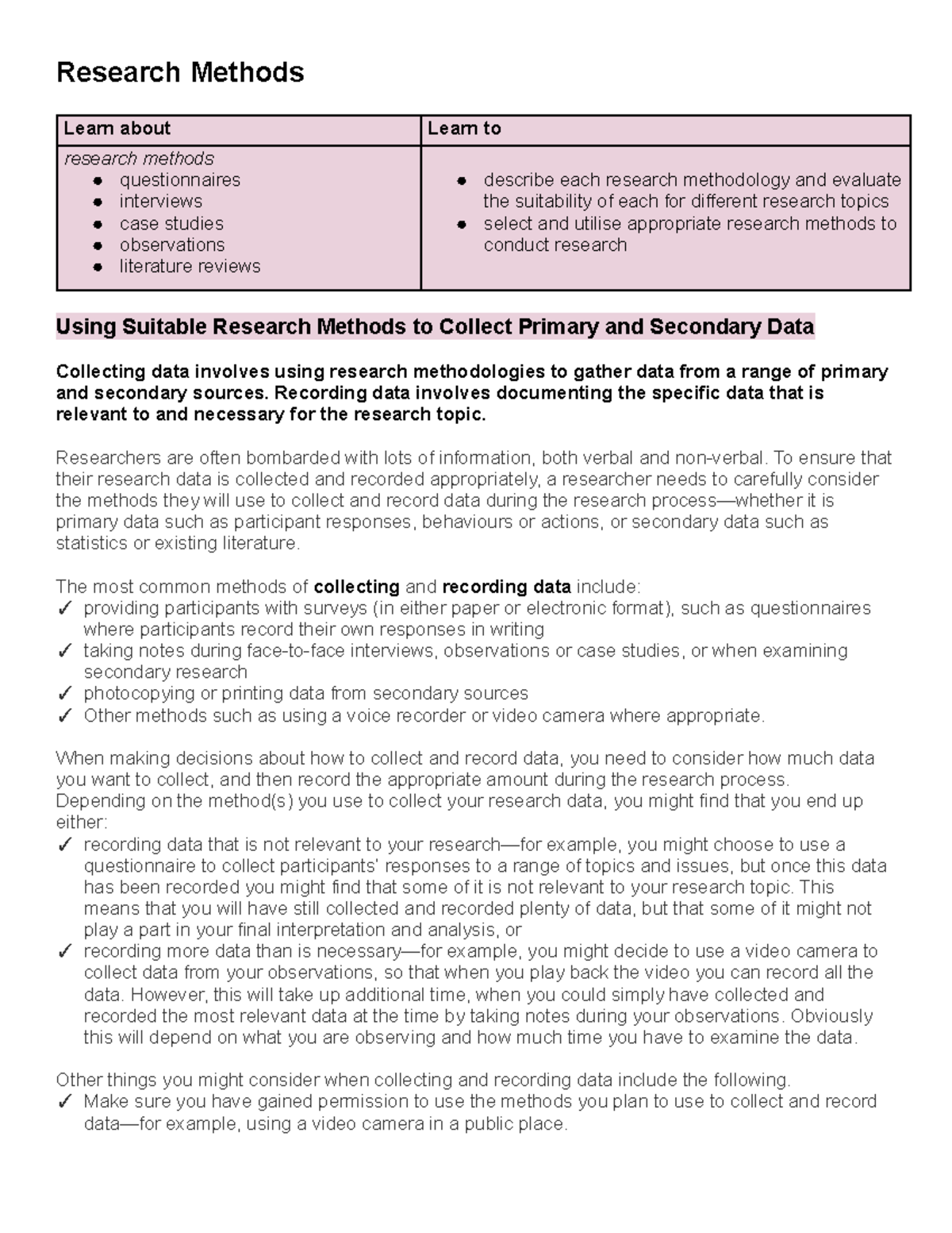 2. Research Methods - Information - Research Methods Learn about Learn ...