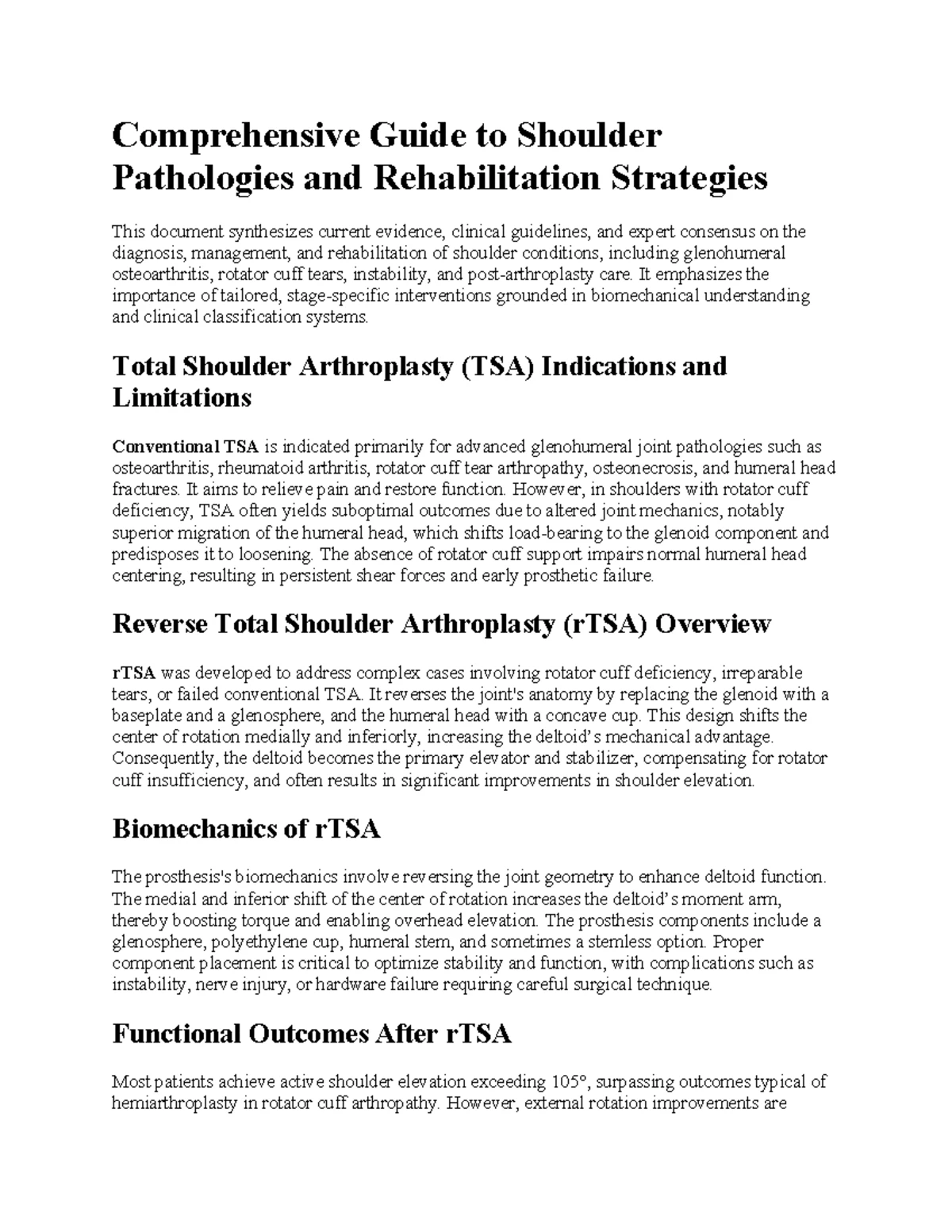 Comprehensive Guide to Shoulder Disorders and Rehabilitation Techniques ...