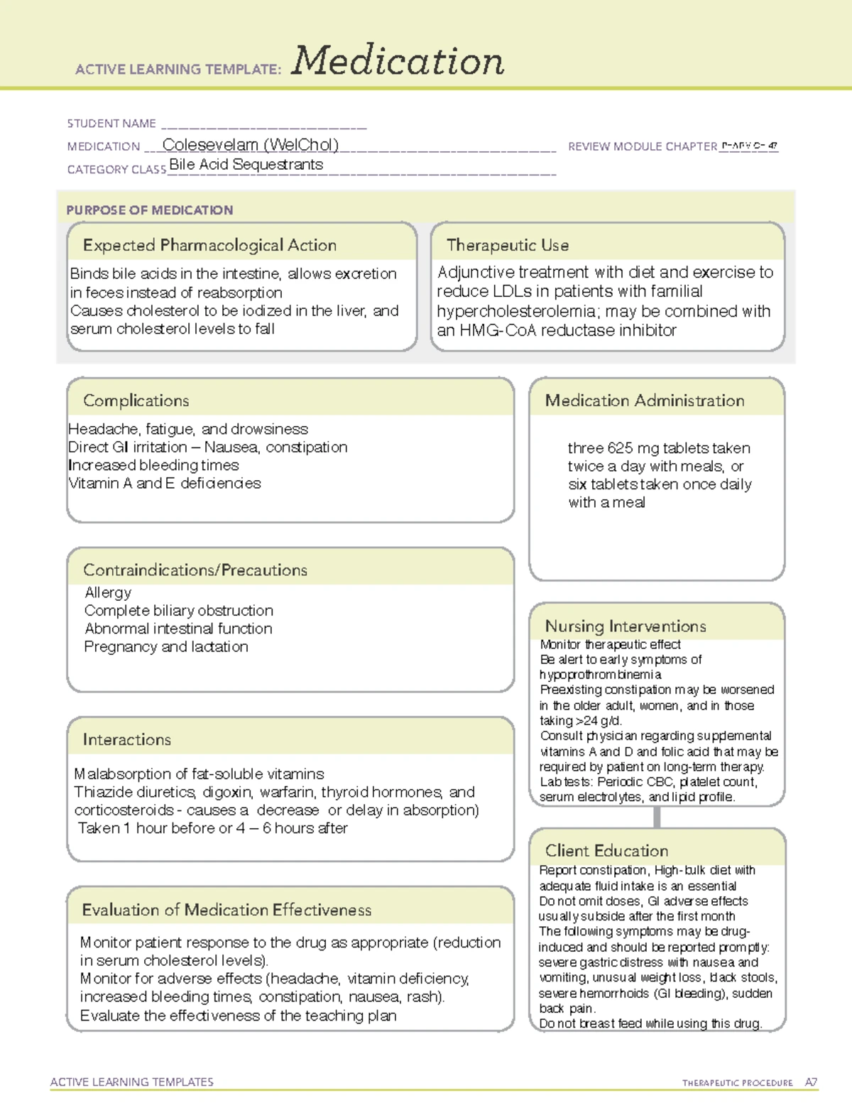 Ezetimibe (Zetia) - Active Learning Template for Therapeutic Drugs ...