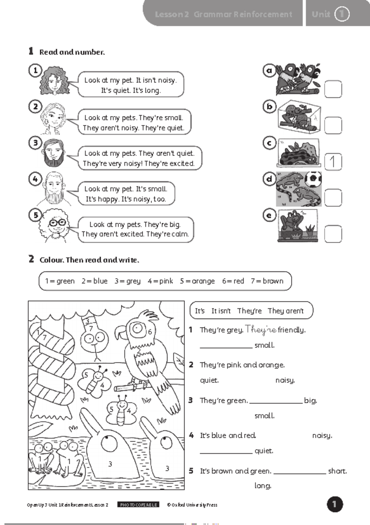 Open Up 3 Unit 1-5 Grammar Reinforcement Lessons PHOTOCOPIABLE - Studocu