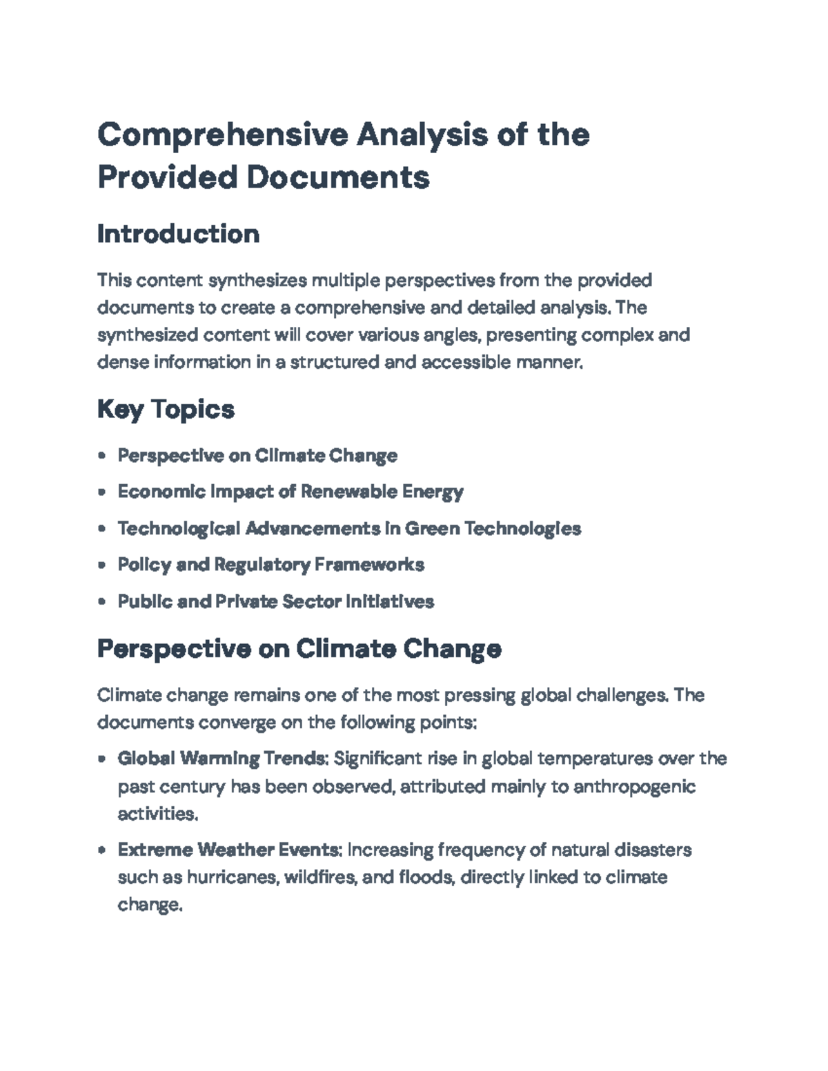 Comprehensive Analysis of Renewable Energy and Climate Change Impacts ...