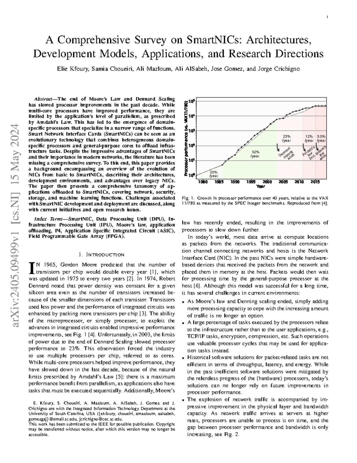 A Comprehensive Survey on SmartNICs: Architectures, Applications, and ...