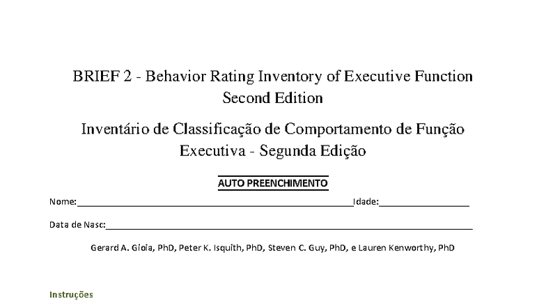 Brief 2 - Inventário de Classificação de Comportamento de Função ...