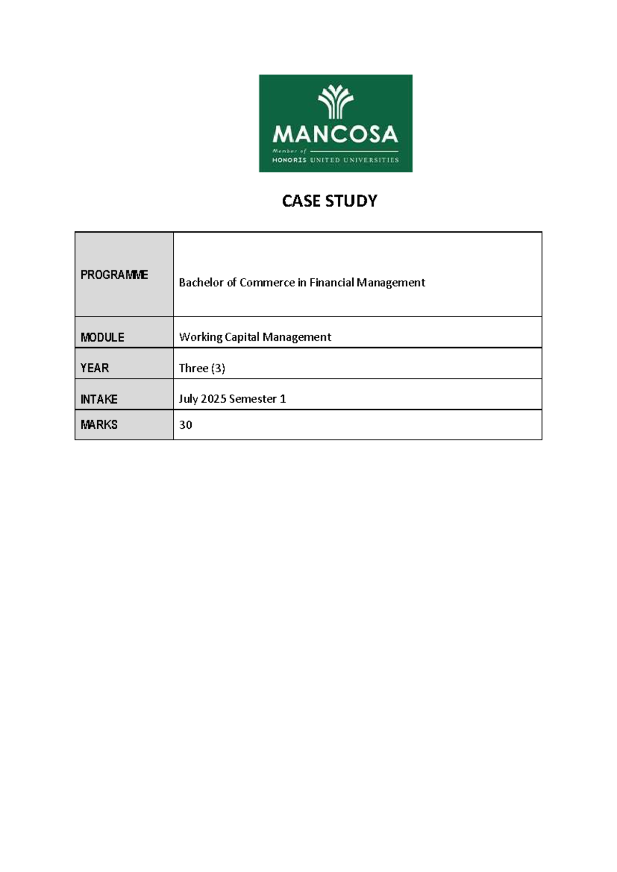 BCOM 150325161930 Working Capital Management Case Study - Sem 1 2025 ...