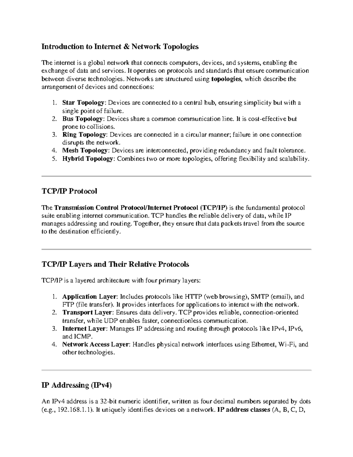 iot cloud and networking Unit-2 and 3 - Introduction to Internet ...