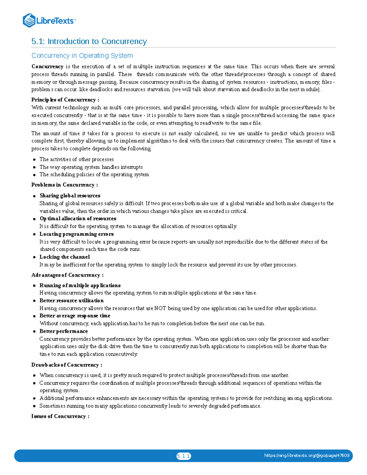 CS 1105: Concurrency in Operating Systems - Introduction and Issues ...