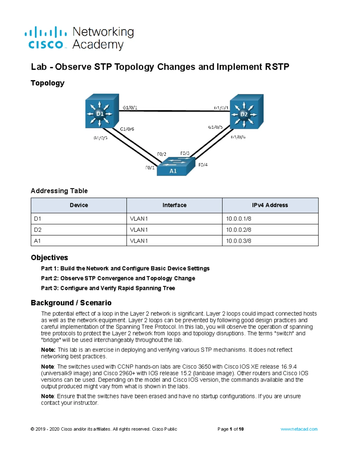3.1.2 Lab - Implement Advanced STP Modifications and Mechanisms ...