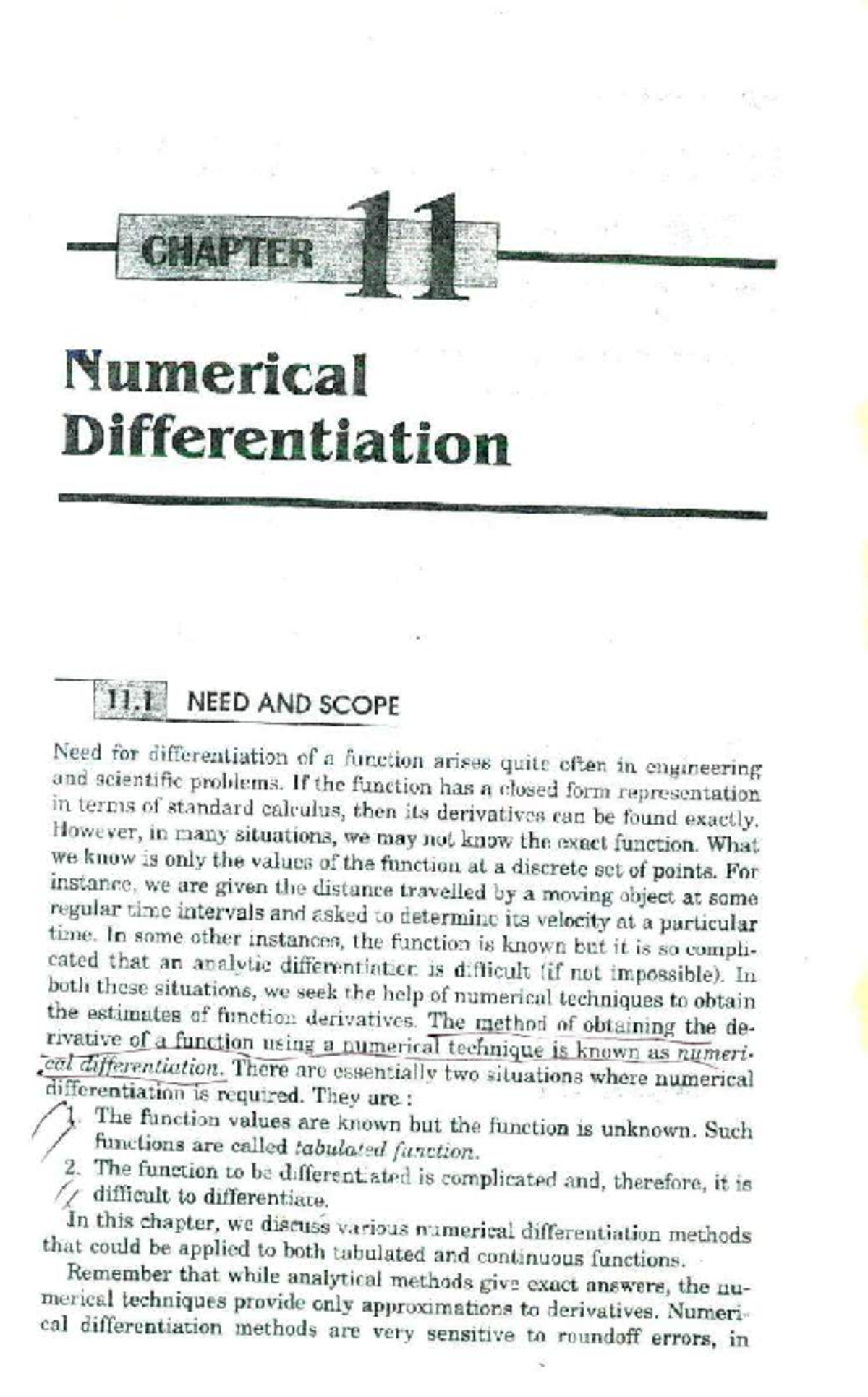 Numerical Methods Numerical Differentiation Part 5 Notes Studocu