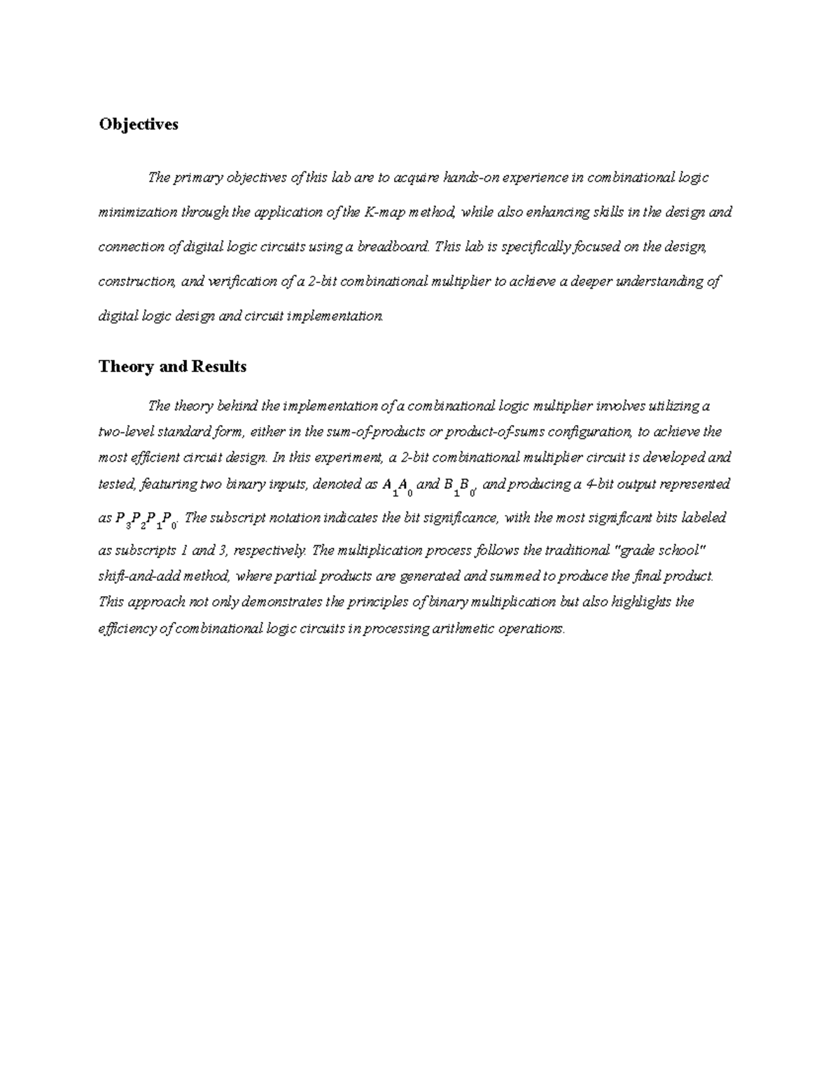 COEN 212 - Lab Report 2: Combinational Logic Multiplier Design - Studocu