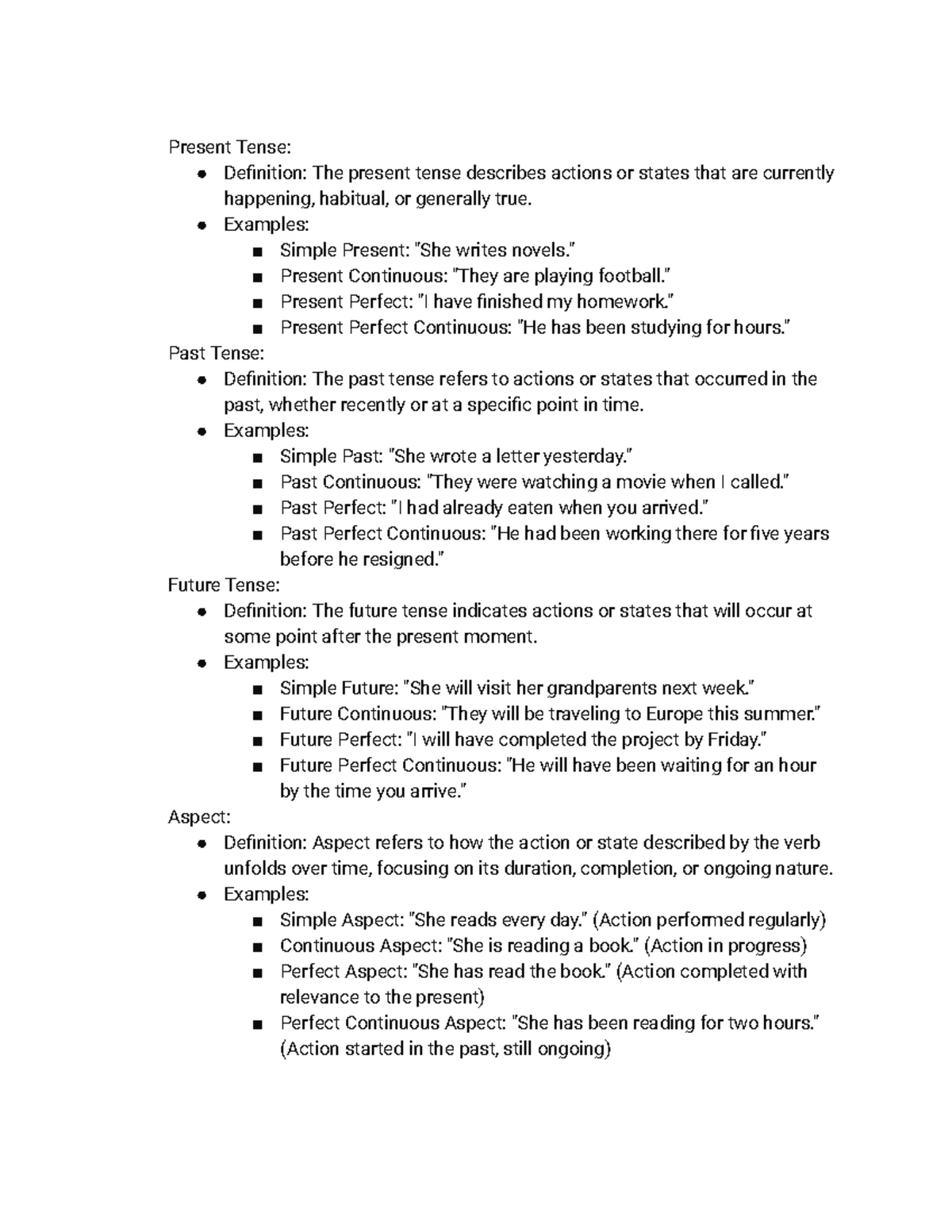 Types of Verbs - Lecture Notes for English Grammar Study - Studocu