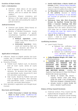 Legal Method Tutorial 8 stare decisis - LEGAL METHOD (LIA 1001 ...