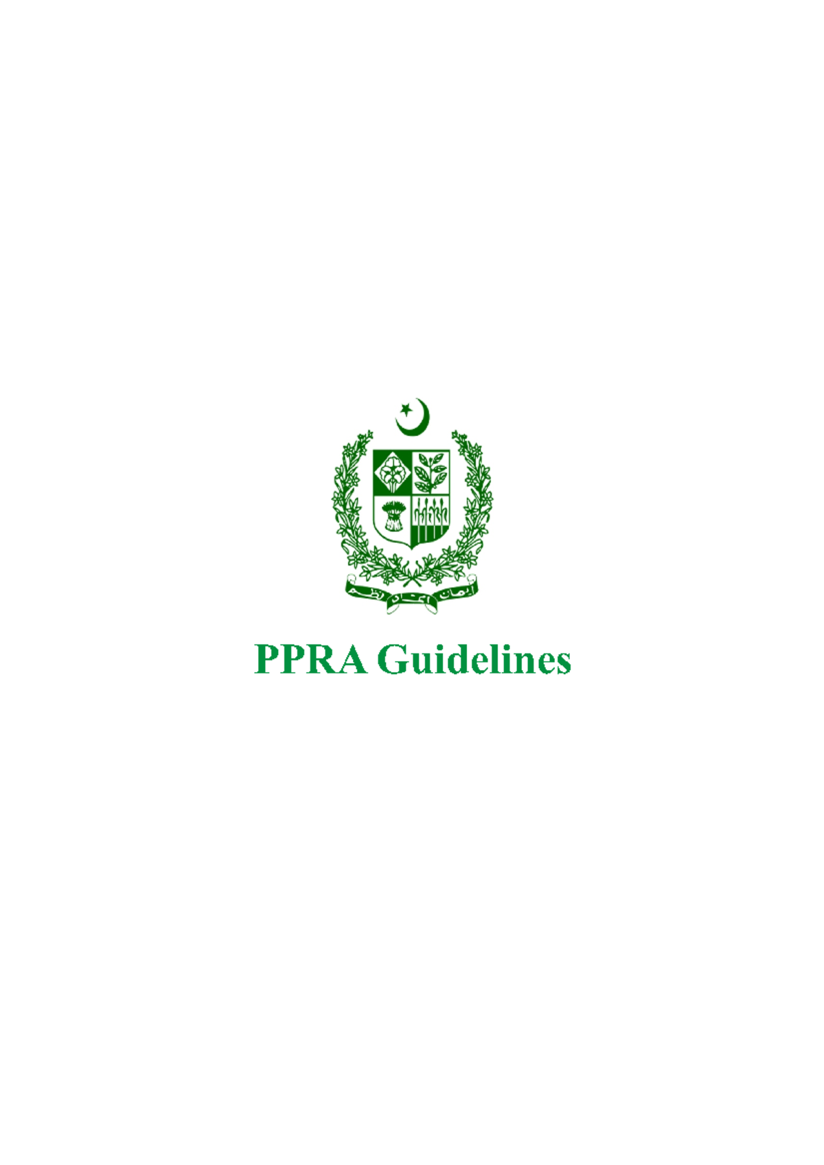 PPRA Guidelines: Monitoring & Compliance in Public Procurement - Studocu