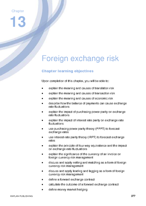 FM Study Text 2024-25: Chapter 12 - Financial Markets & Treasury ...