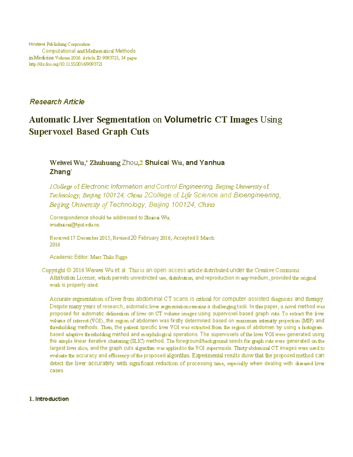 Automatic Liver Segmentation on CT Images Using Graph Cuts - De1Cau2 ...