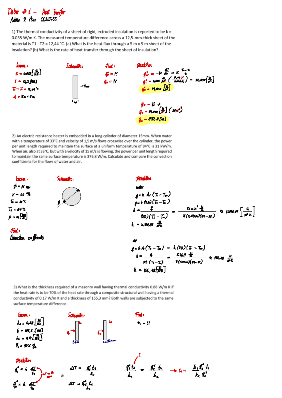 Deber 1: Heat Transfer Analysis - Muso Adrián - Studocu