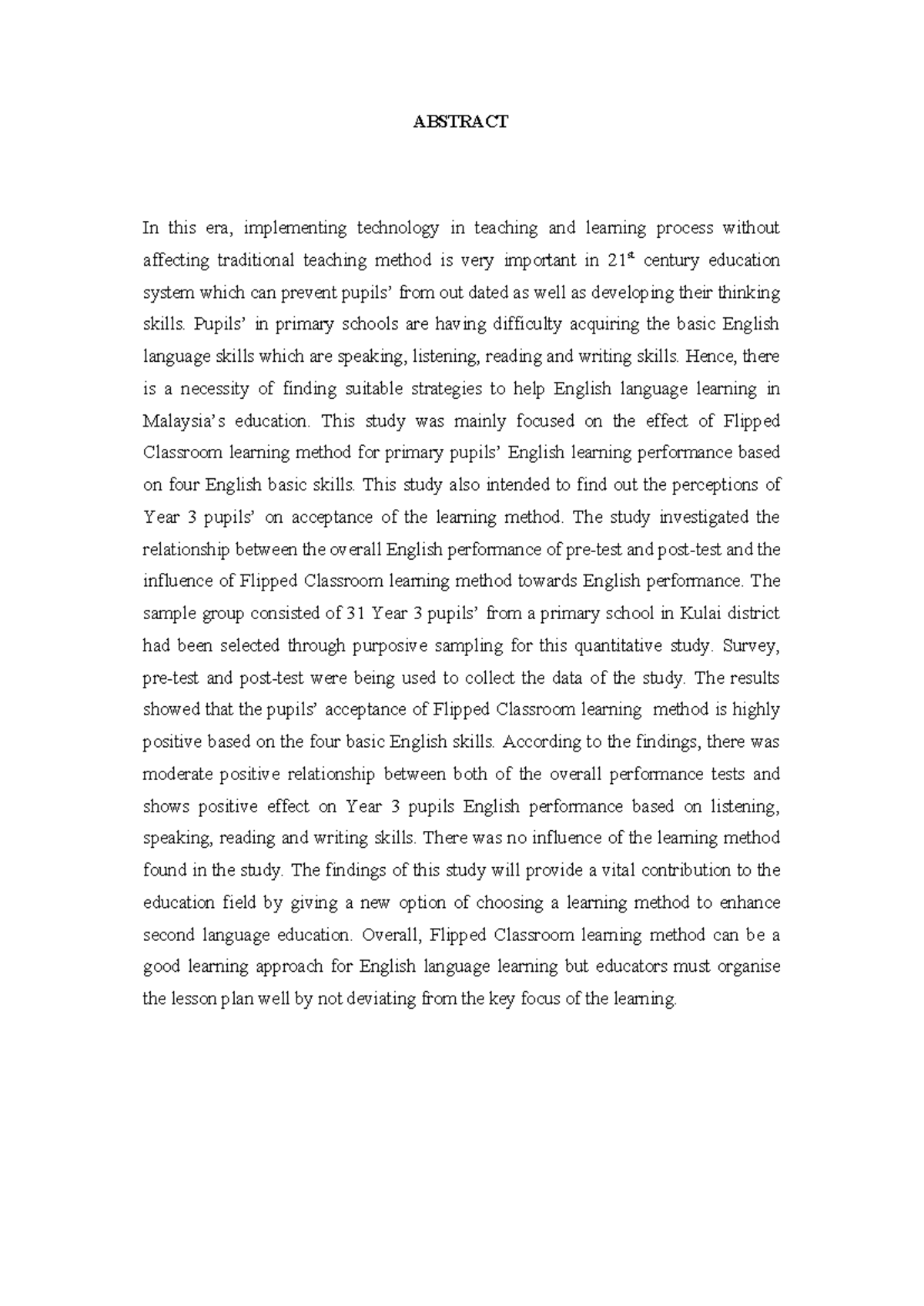 Abstract Thava - ABSTRACT In this era, implementing technology in ...