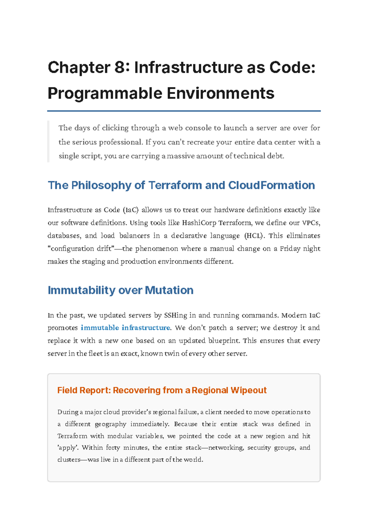 Chapter 8: Infrastructure as Code - Programmable Environments - Studocu