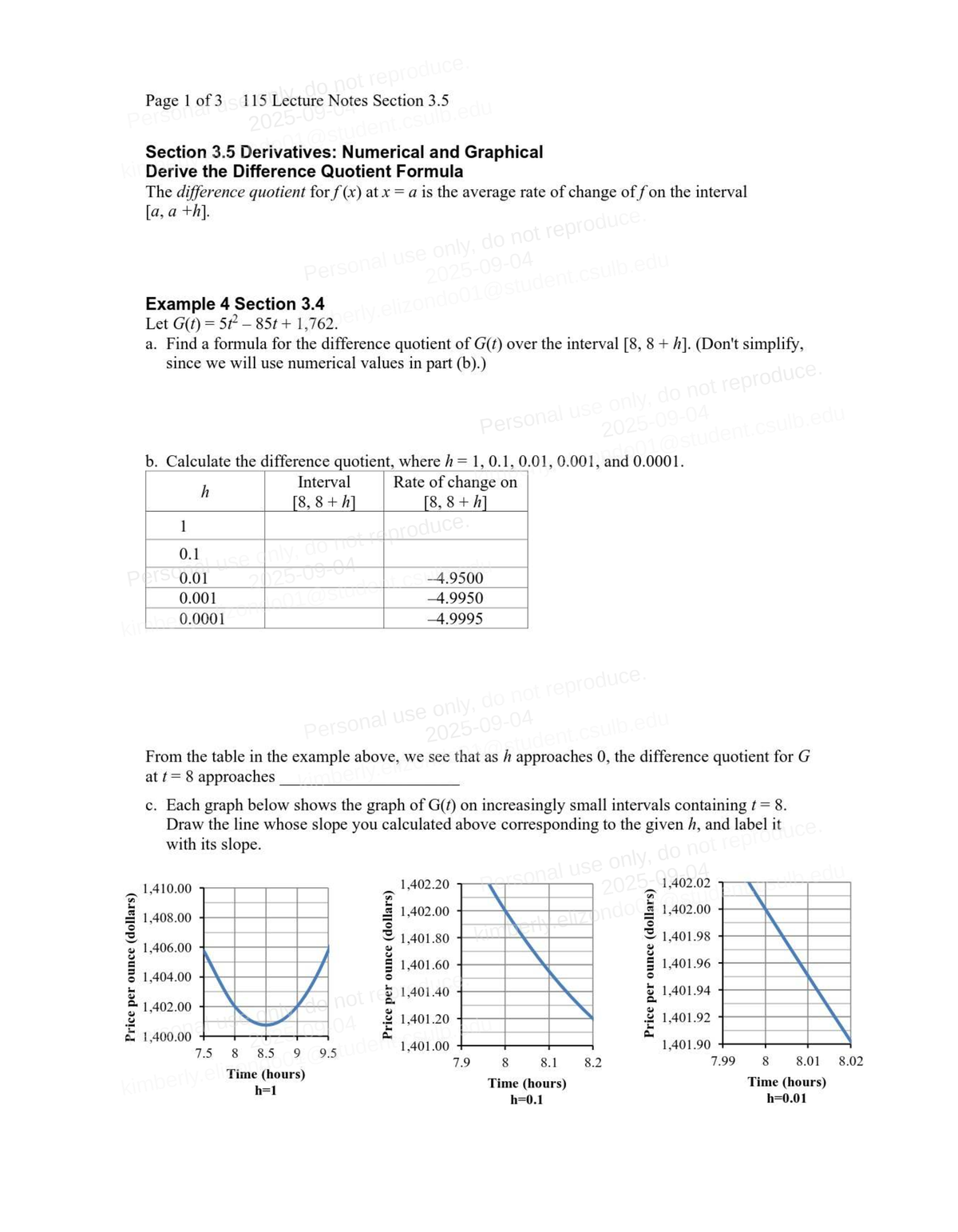 MATH 115 Final Exam Study Notes on Business Calculus - Studocu
