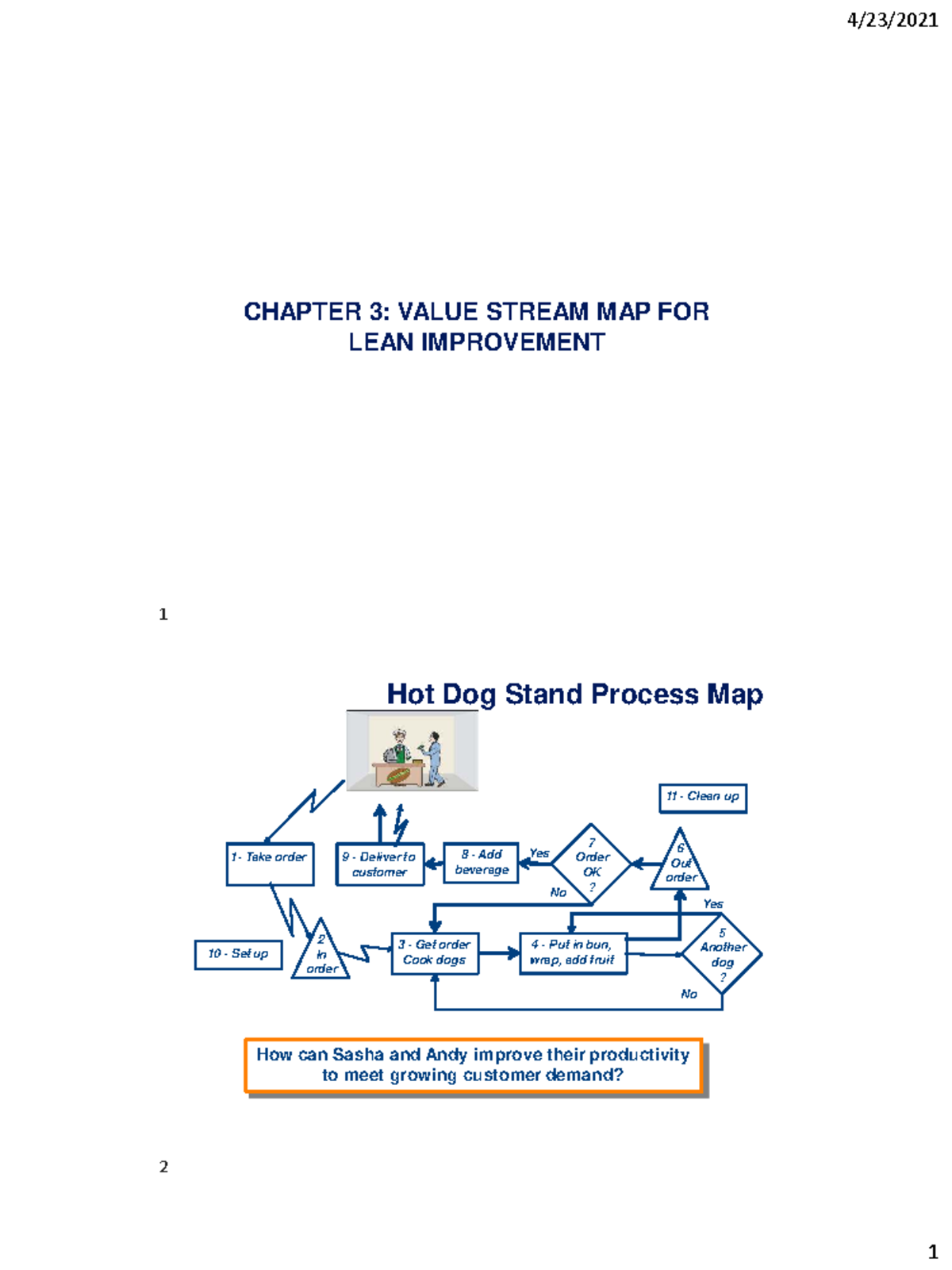 CHAPTER 3: VALUE STREAM MAP FOR LEAN IMPROVEMENT (VSM) Analysis - Studocu