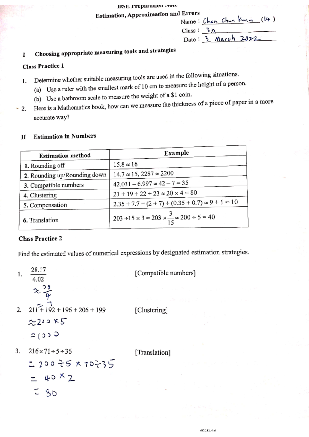 Maths DSE Test Sheets: Comprehensive Study Guide for Exams - Studocu