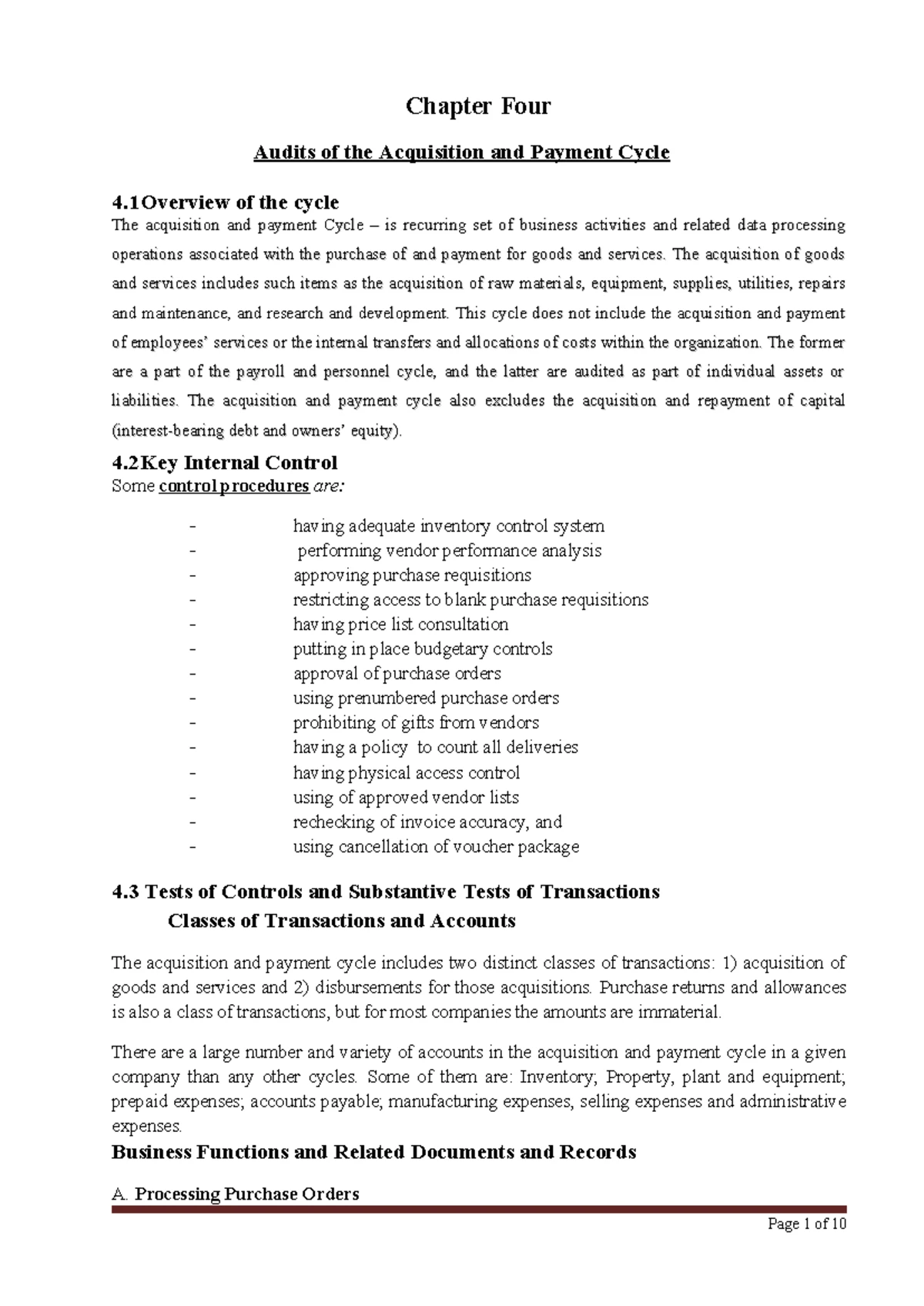 Auditing II-CH 2 - it is important handout for the students - Page 1 of ...
