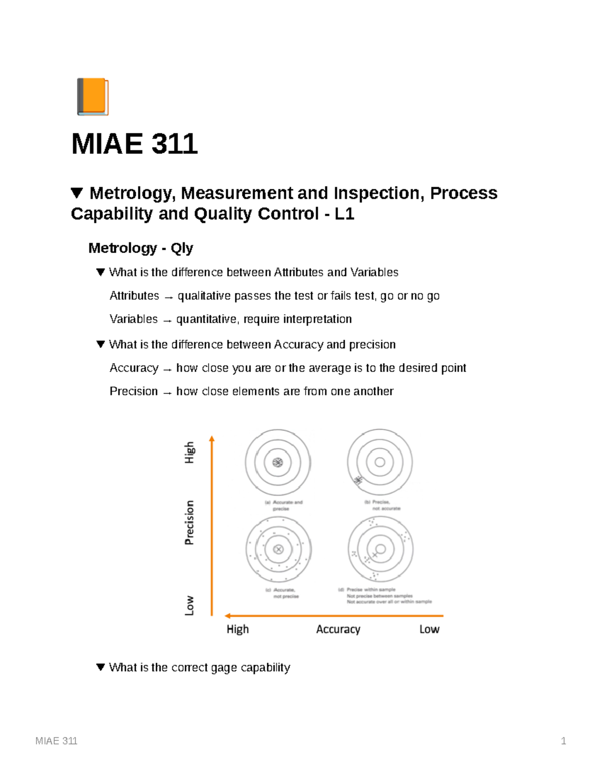 MIAE 311 - Comprehensive Chapter Summary & Key Questions for Exam Prep ...