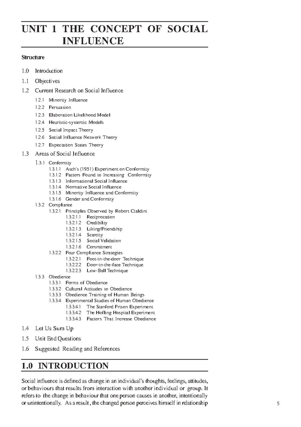 SOC 101: UNIT 1 - Understanding Social Influence Concepts and Theories ...