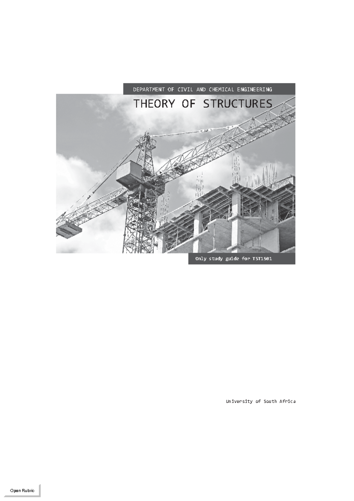 TST1501 Theory of Structures Study Guide - Civil Engineering - Studocu
