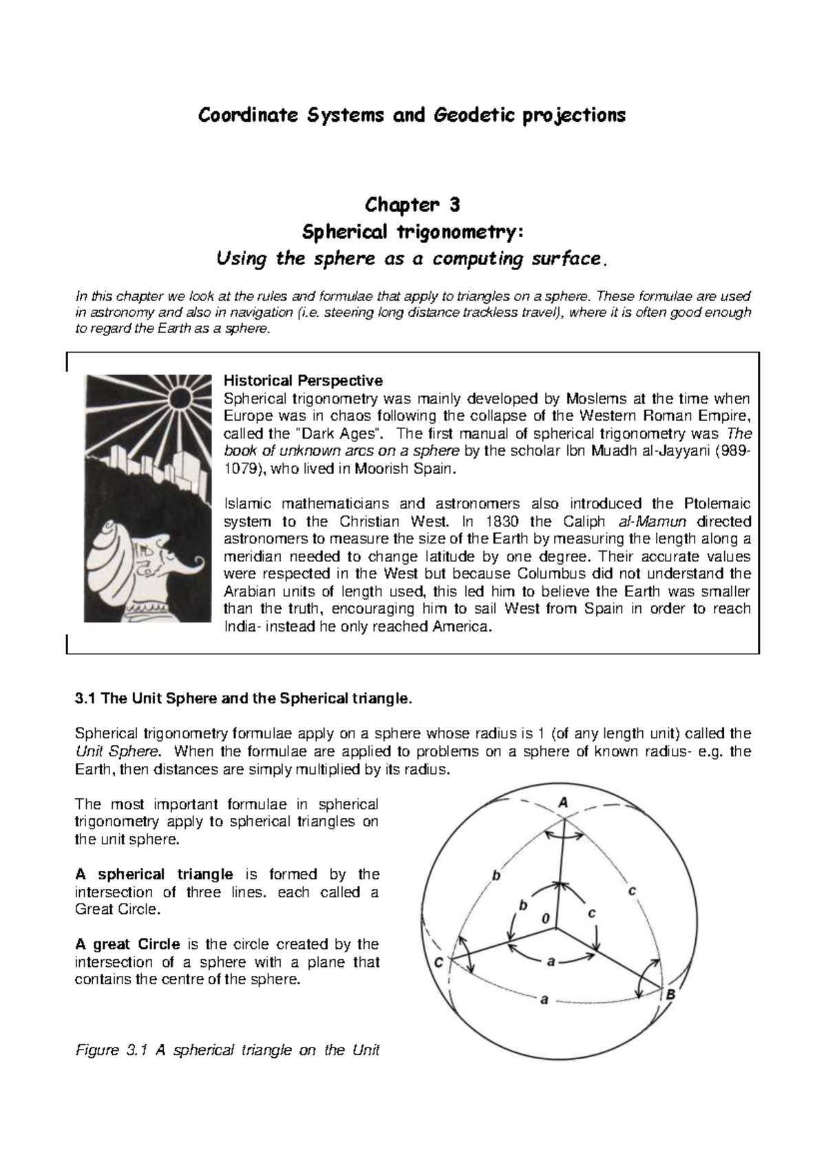 Coordinate Systems 813705: Chapter 3 - Spherical Trigonometry Insights ...