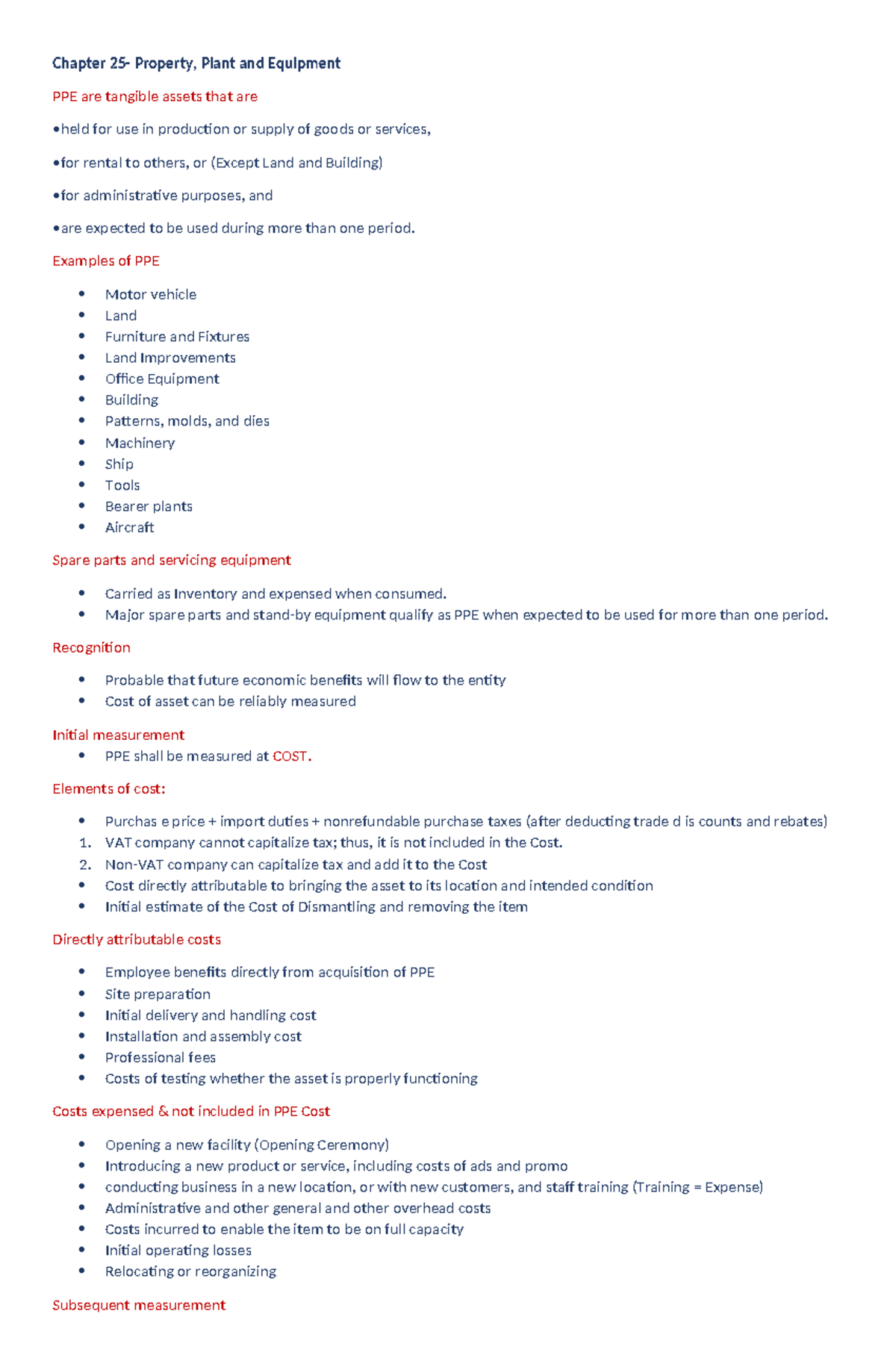 PPE 2 - acctng 102 - ........ - Chapter 25- Property, Plant and ...