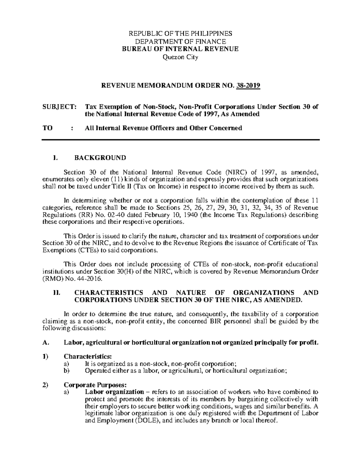 RMC 015-11: Revocation of BIR Ruling on VAT for Incidental Transactions ...