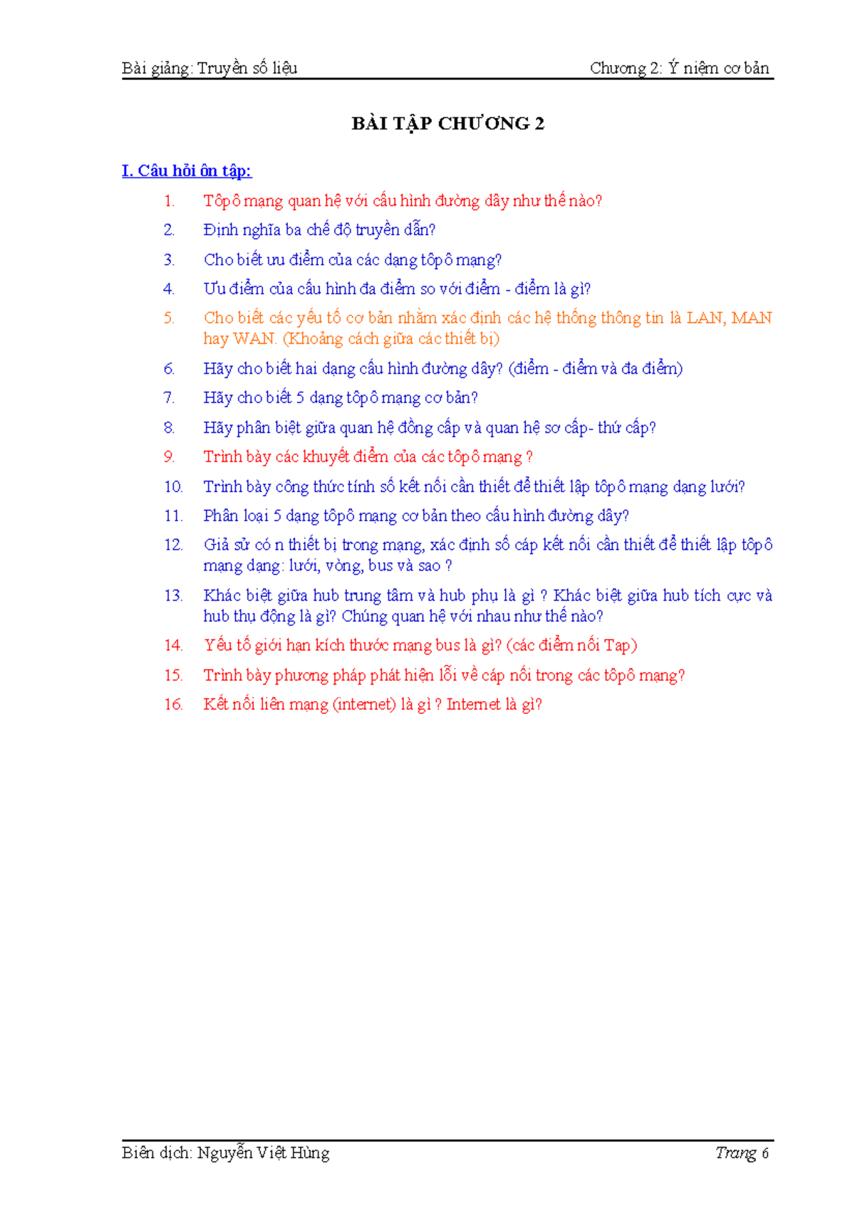 Tổng hợp Bài Tập Trắc Nghiệm và Giải Đáp - Truyền Số Liệu 123doc - Document Preview