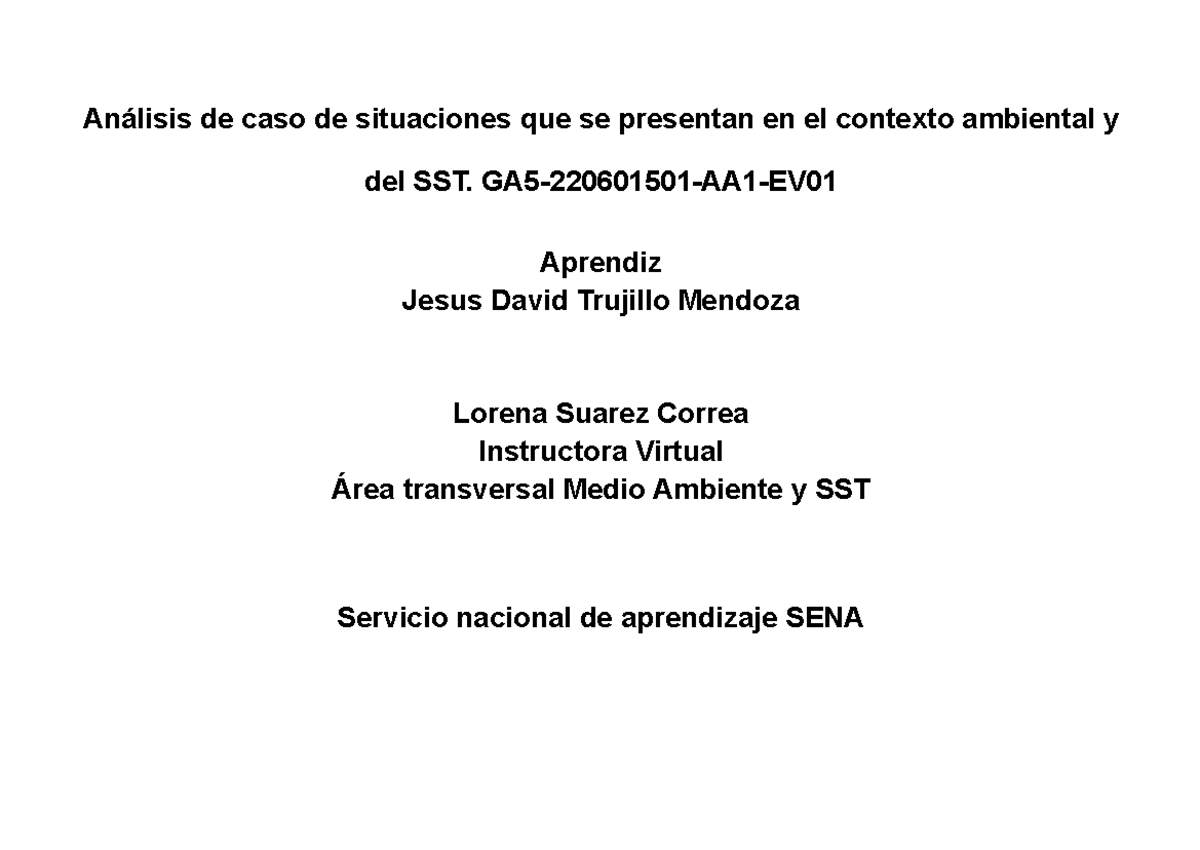 GA5-220601501-AA1-EV01: Análisis de Riesgos en Seguridad y Salud en el ...