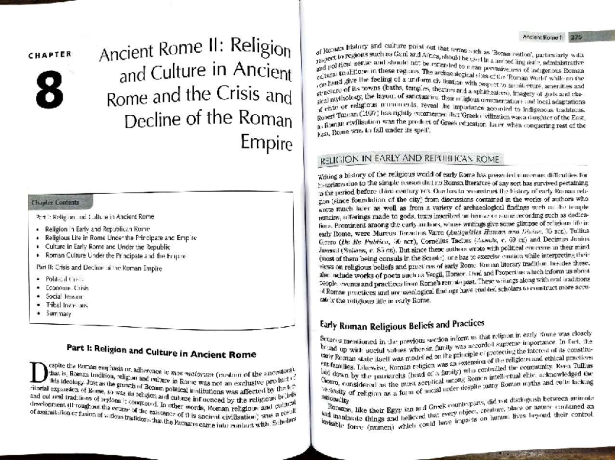 Ancient Rome II: Chapter on Plebeians and Patricians - Studocu
