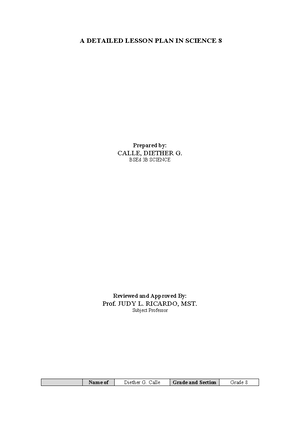 DLP-Atomic-and-Mass - Comprehensive Lesson Plan for Grade 8 - Studocu