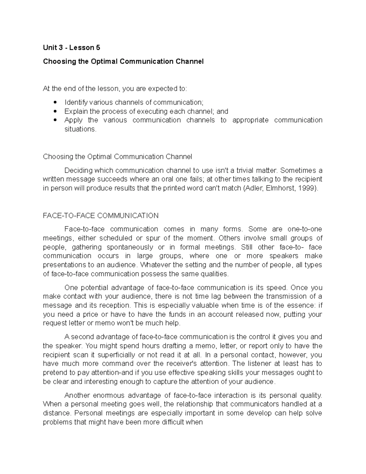 Unit 2: Intercultural Communication - Lesson 1 Overview on Culture ...