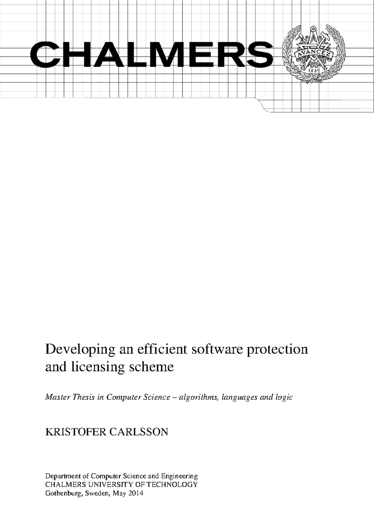 Master's Thesis in Computer Science: Software Protection & Licensing ...