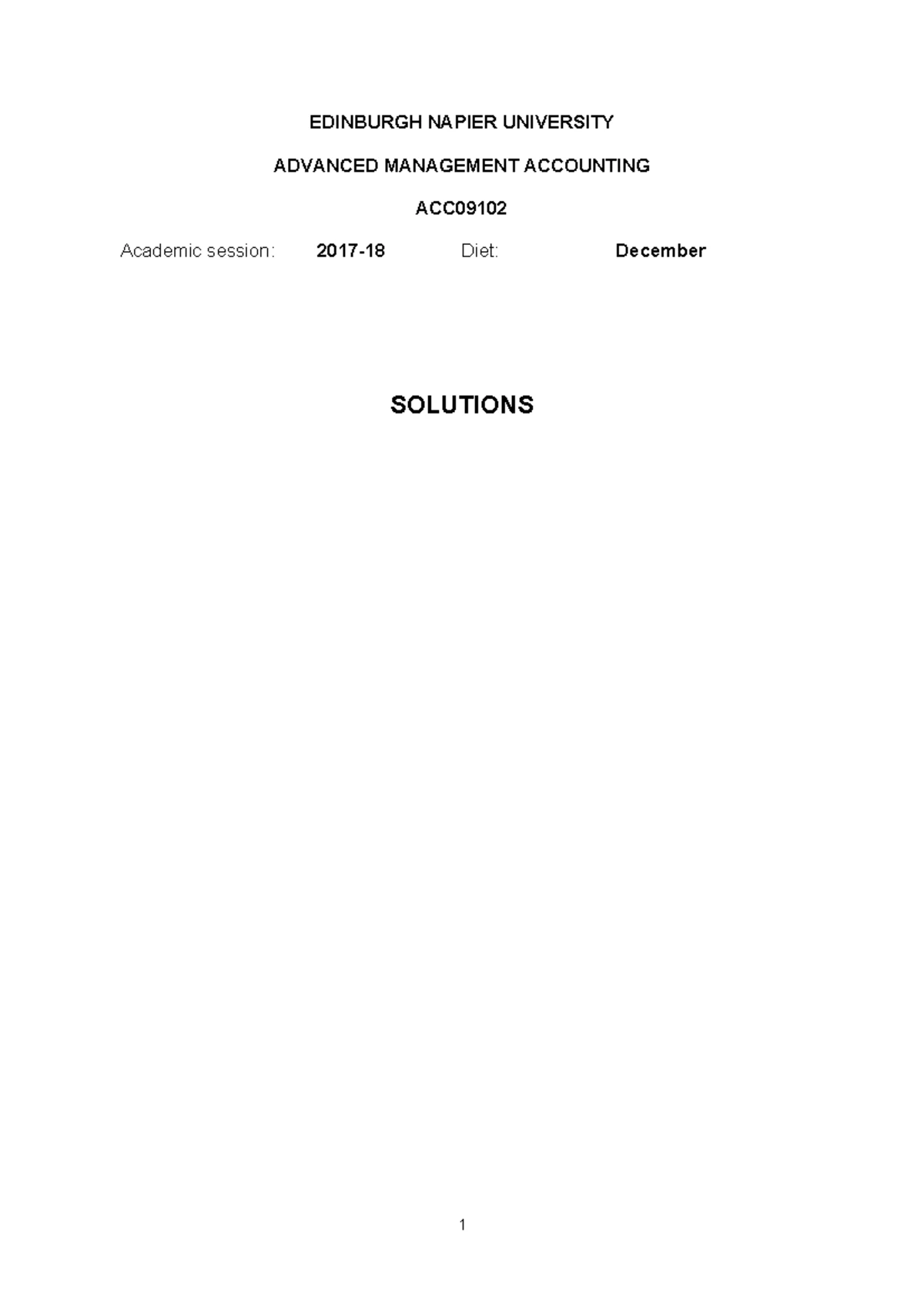 ACC Advanced Management Accounting December 2020 Exam - Past Paper ...
