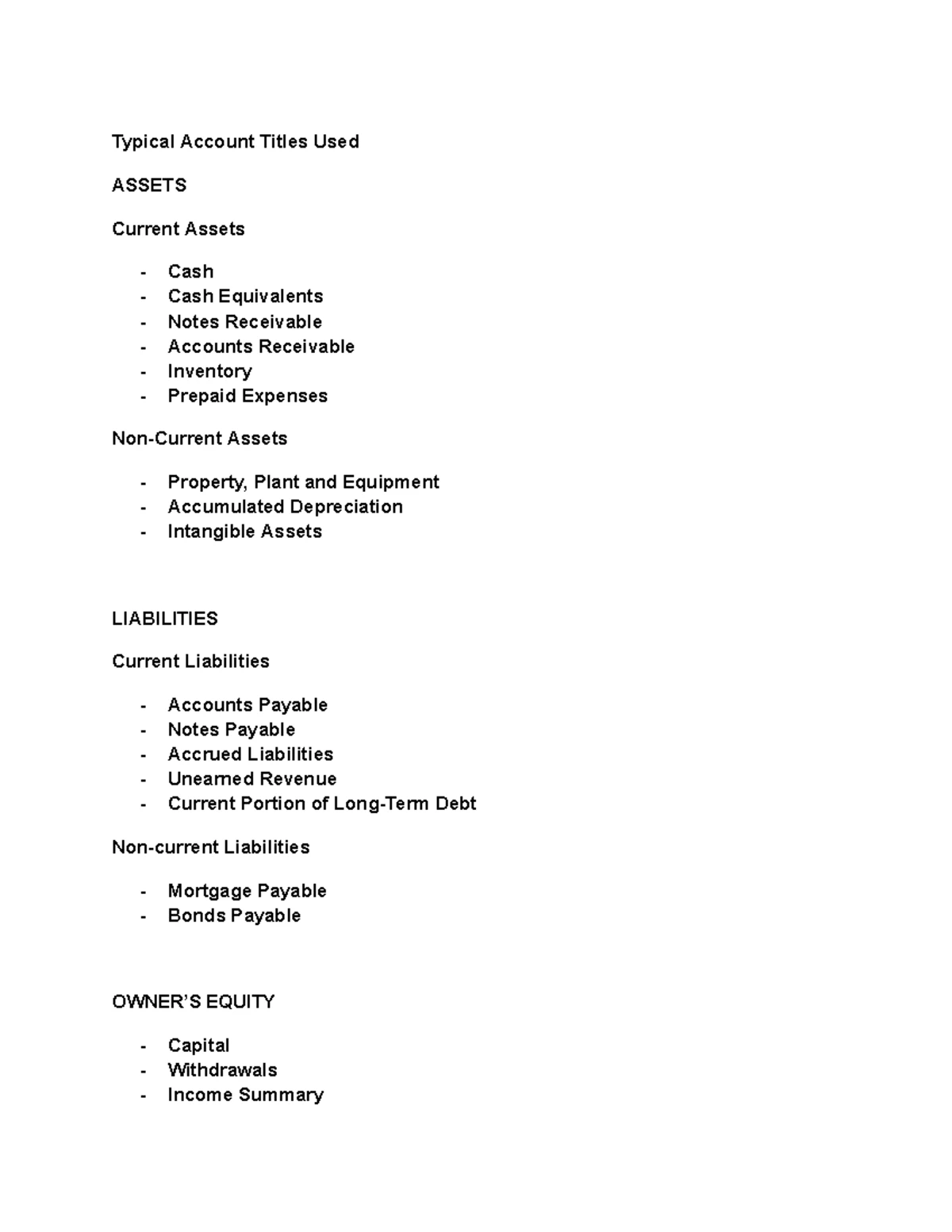 Accounting Notes: Quick Reference Guide for Key Concepts & Terms - Studocu