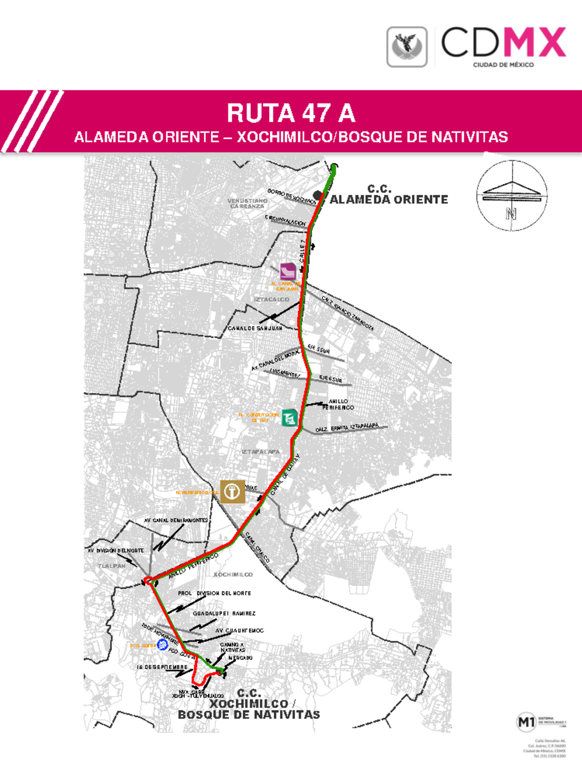 RUTA 47A - Ruta de camion - RUTA 47 A ALAMEDA ORIENTE – XOCHIMILCO ...