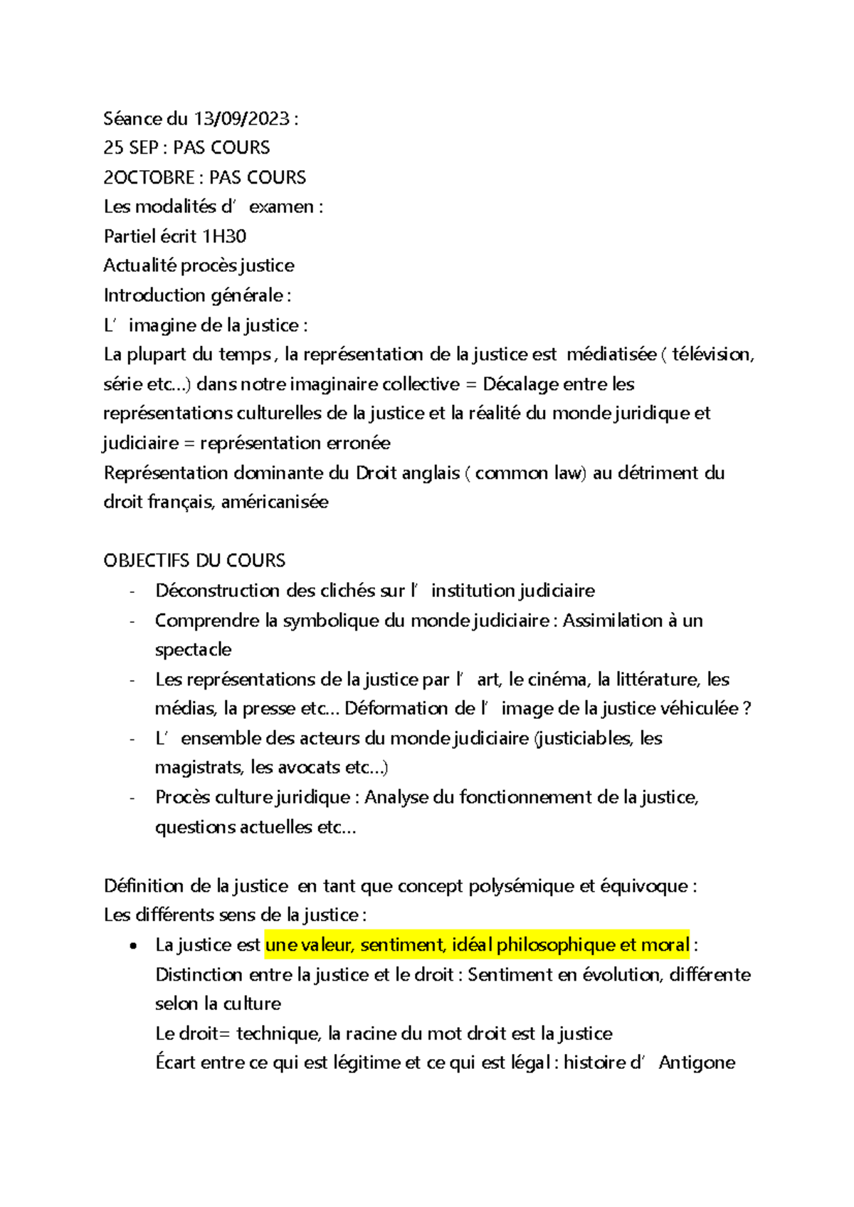 Cours Grands ProcèS - L1 S1 : Représentation et Évolution de la Justice ...