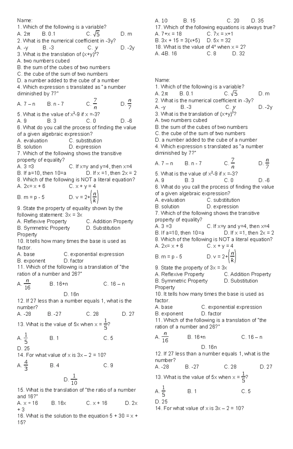 MAT 7 Chapter 1 Quiz - Understanding Polygons and Angles - Studocu