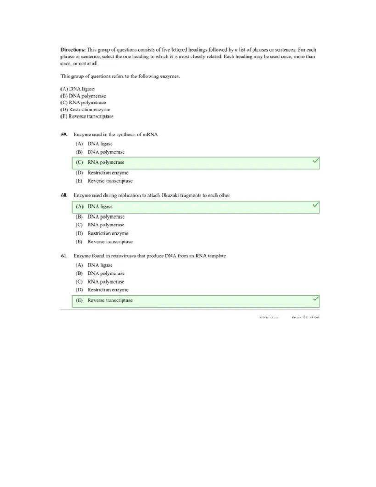 AP Biology Unit 6 MCQ Answers and Explanations - Studocu